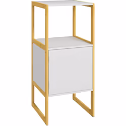 Vous avez besoin de plus d'espace de rangement dans votre salle de bains ? Ce meuble de salle de bains kleankin vous offrira  ...