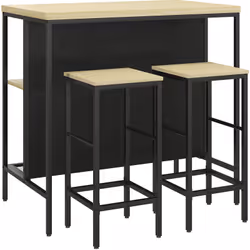Ce magnifique ensemble de bar style industriel apportera une touche d'élégance supplémentaire à votre intérieur ! Doté d'une ...