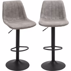 Cet ensemble de 2 tabourets de bar HOMCOM est idéal autour d'un îlot de cuisine, aux cotés d'une table haute dans le séjour o ...