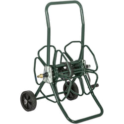Outsunny - Dévidoir sur 2 roues 30 m - dévidoir métal - dévidoir chariot - enrouleur tuyau d'arrosage - métal vert