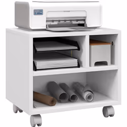 Optimisez l'organisation de vos affaires de bureau à la maison ou au travail avec ce superbe support à imprimante sur roulett ...