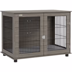 Découvrez la cage pour chien PawHut, alliant fonctionnalité et style. Cette cage polyvalente peut aussi servir de table d'app ...