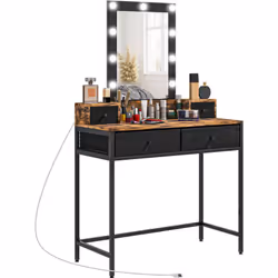 Place à la coquetterie avec cette magnifique coiffeuse ! Fabriquée en MDF avec châssis métal, Notre table de maquillage HOMCO ...