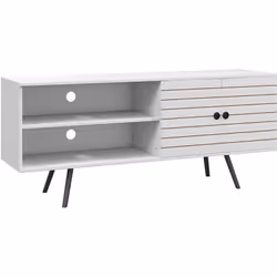 Donnez une touche de modernité à votre salon avec ce superbe meuble TV de HOMCOM. Conçu pour accueillir des téléviseurs jusqu ...