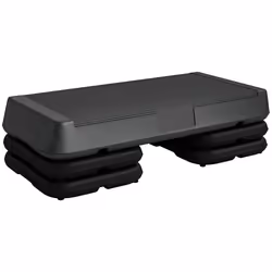 Stepper aérobic SPORTNOW fitness hauteur réglable 3 niveaux 10/15/20 cm surface antidérapante plastique gris