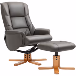 Détendez-vous dans le fauteuil inclinable HOMCOM avec repose-pieds, inclinant jusqu'à 135° et balançant. Enveloppé en revêtem ...