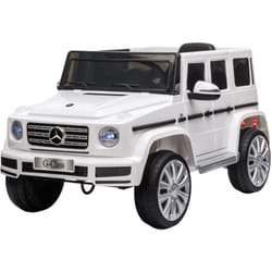 Homcom - Voiture électrique enfant Mercedes Benz Classe g 12V - v. max. 5Km/h - télécommande, effets sonores, lumineux - blanc