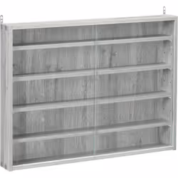 Cette vitrine murale noir et blanc est un meuble moderne, conçu pour les collectionneurs de figurines ou miniatures. Equipée ...
