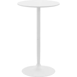 Homcom - Table de bar ronde style contemporain dim. 60L x 60l x 102H cm blanc