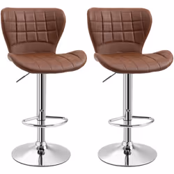 Ce magnifique lot de 2 tabourets de bar design contemporain ajoutera une touche d'élégance, raffinement et modernité à votre  ...