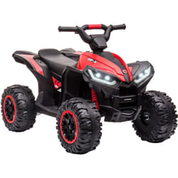 Homcom - Quad buggy électrique enfant 12 v 3 Km/h max. effets lumineux et sonores rouge noir
