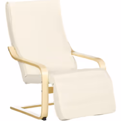 Ce joli fauteuil relax avec repose-pied réglable et structure en bois de bouleau apportera une touche scandinave chaleureuse  ...