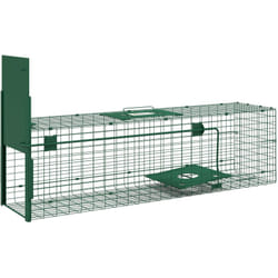Outsunny - Piège de capture pour petits animaux type lapin rat - entrée, poignée - dim. 100L x 25l x 28H cm - acier vert