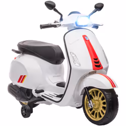 La moto électrique 6V Vespa d'AIYAPLAY est parfaite pour s'amuser ! Il suffit d'appuyer sur un bouton pour démarrer et profit ...