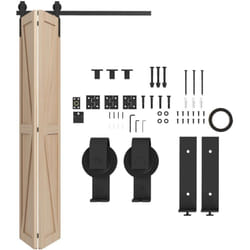 Homcom - Kit de porte coulissante système galandage pour porte épaisseur 40-55 mm longueur rail 1,22 m charge max. 90 Kg acier au carbone noir