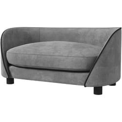Canapé pour chien design - coussin déhoussable - dim. 67L x 43l x 31H cm - velours gris