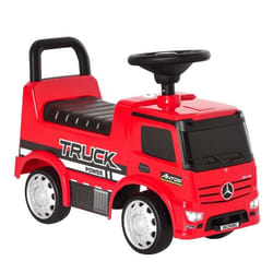 Voiture porteur enfant camion licence Mercedes-Benz Antos 12-36 mois coffre effets lumineux sonores rouge