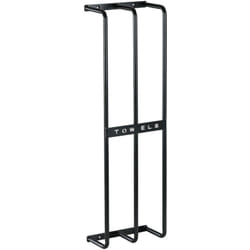 Homcom - Porte-serviettes mural 3 barres - 6 serviettes max. - dim. 21L x 12l x 74H cm - métal noir