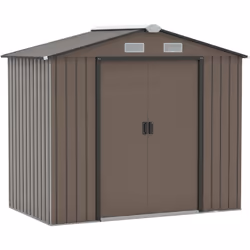 Cet abri de jardin 2 portes en tôle d'acier vous sera d'une grande utilité. Disposant d'une surface de rangement de 2,38 m², ...