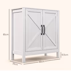 Homcom 839-933V80WT buffet de salle à manger 2 portes(s)