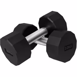 Ces haltères SPORTNOW offrent une stabilité exceptionnelle grâce à leur forme antiroulis, une durabilité accrue avec des tête ...