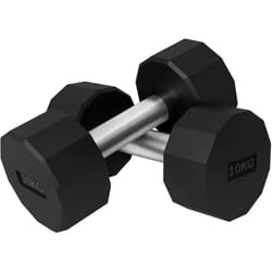 Ensemble d'haltères courtes total 20 Kg - poignée antidérapante - noir