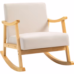 Découvrez le confort ultime avec ce fauteuil à bascule HOMCOM au design élégant et épuré, doté d'un coussin rembourré pour de ...
