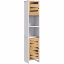 Grâce à ses dimensions peu encombrantes, ce meuble de rangement s'intègrera parfaitement dans votre salle de bain ou WC de to ...