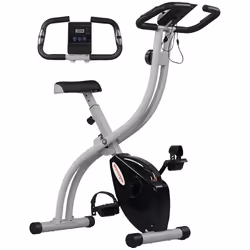 Vélo dappartement pliant - SPORTNOW - vélo de fitness - 8 niveaux de résistance - selle réglable - écran LCD - acier gris