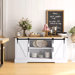 Homcom 839-959V81WT Armoire de rangement de salle à manger et de cuisine Buffet