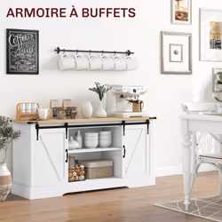 Homcom 839-959V81WT Armoire de rangement de salle à manger et de cuisine Buffet - Vue supplémentaire 5