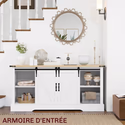Homcom 839-959V81WT Armoire de rangement de salle à manger et de cuisine Buffet - Vue supplémentaire 6