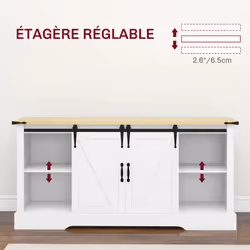 Homcom 839-959V81WT Armoire de rangement de salle à manger et de cuisine Buffet - Vue supplémentaire 7