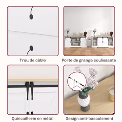 Homcom 839-959V81WT Armoire de rangement de salle à manger et de cuisine Buffet - Vue supplémentaire 8