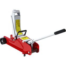 Homcom - Cric de levage hydraulique - cric de levage réglable 8-38 cm métal rouge noir