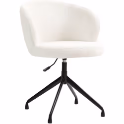 Découvrez notre joli siège de bureau ergonomique. Son revêtement bouclette rappelle le style moderne scandinave que l'on aime ...