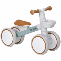 Draisienne vélo Enfant 4 Roues Selle réglable, Guidon Ergonomique Alliage alu. PP Gris Marron vert, enfant 1 à 3 ans