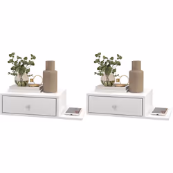 Ce lot de 2 tables de chevet murales design contemporain vous permettra d'aménager votre chambre avec style et élégance. Chac ...