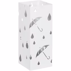 Jours pluvieux, sols mouillés. Ce support de parapluies HOMCOM en acier galvanisé, élégant et pratique, mesure 15,5 x 15,5 cm ...