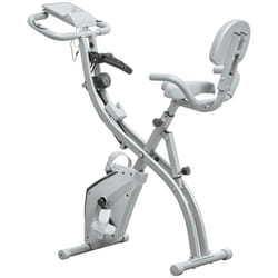 Vélo dappartement - HOMCOM - 8 niveaux de résistance magnétique - dossier selle réglable - écran LCD multifonction - noir gris