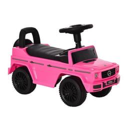 Camion porteur enfants véhicule à pousser licence Mercedes Benz 12-36 mois coffre klaxon phares rose