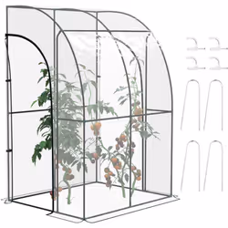 Cette jolie serre de jardin adossée protègera efficacement vos plantes afin d'en tirer le meilleur rendement possible. Equipé ...