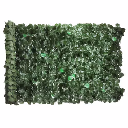 Haie Artificiel Outsunny Brise-Vue décoration Rouleau 3L x 1H m Feuillage réaliste Anti-UV Vert