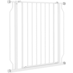 Pawhut - Barrière de sécurité barrière pour animal domestique longueur réglable barrière escaliers couloirs portes sans perçage en acier et abs dim.