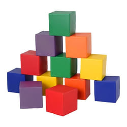 12 Blocs Cubes de Construction en Mousse - HOMCOM - modules de motricité - Jouets éducatifs - Mousse EPE Revêtement synthétique