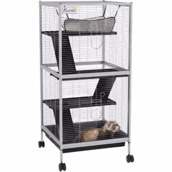 La cage pour petits animaux est idéale pour les petits animaux. 4 roues universelles permettent un déplacement et un transpor ...