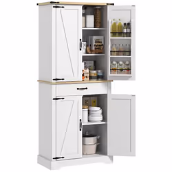 Homcom 83A-143V80WT Armoire de rangement de salle à manger et de cuisine Buffet - Vue supplémentaire 10