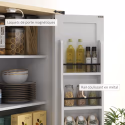 Homcom 83A-143V80WT Armoire de rangement de salle à manger et de cuisine Buffet - Vue supplémentaire 8