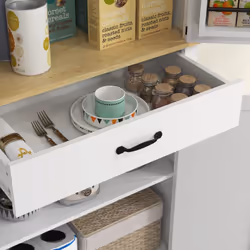 Homcom 83A-143V80WT Armoire de rangement de salle à manger et de cuisine Buffet - Vue supplémentaire 9