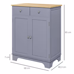 Homcom 835-144V80GY buffet de salle à manger 2 portes(s)